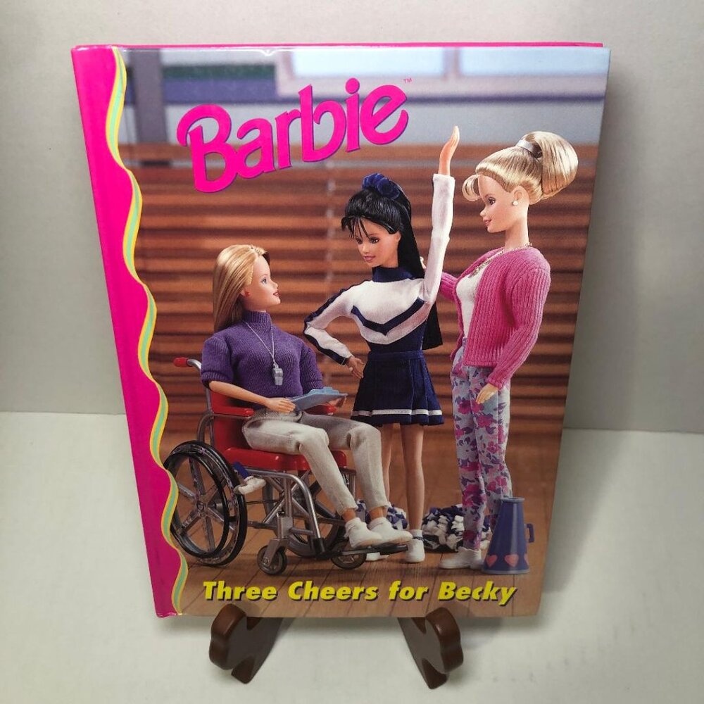 Vintage 1998 Barbie Book- Three Cheers For Becky 90's Kid's Hardcover